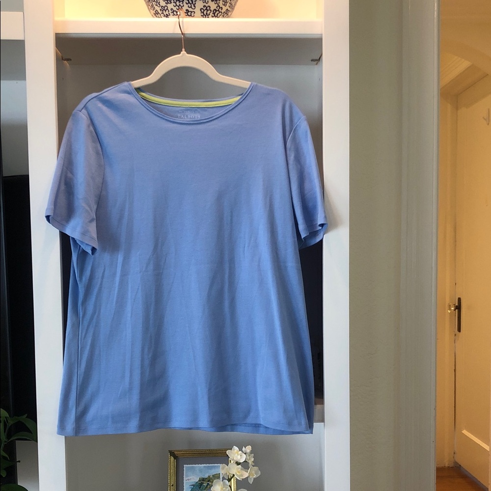 Talbots Sky Blue Crewneck Tee. Size XL.